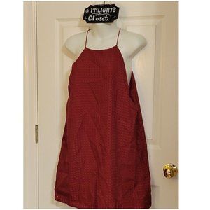 C. Luce New Tunic Large Burgundy Weaved Fabric